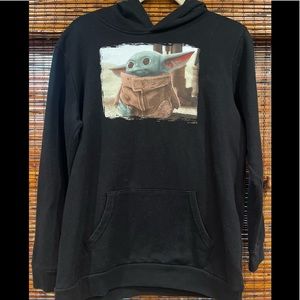 Old Navy Hooded Sweatshirt, Baby Yoda-Grogu, Kids, Size XXL